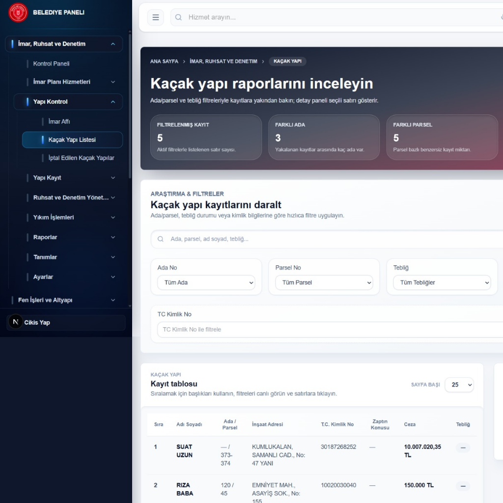 Merkezi Belediye Yönetim Sistemi